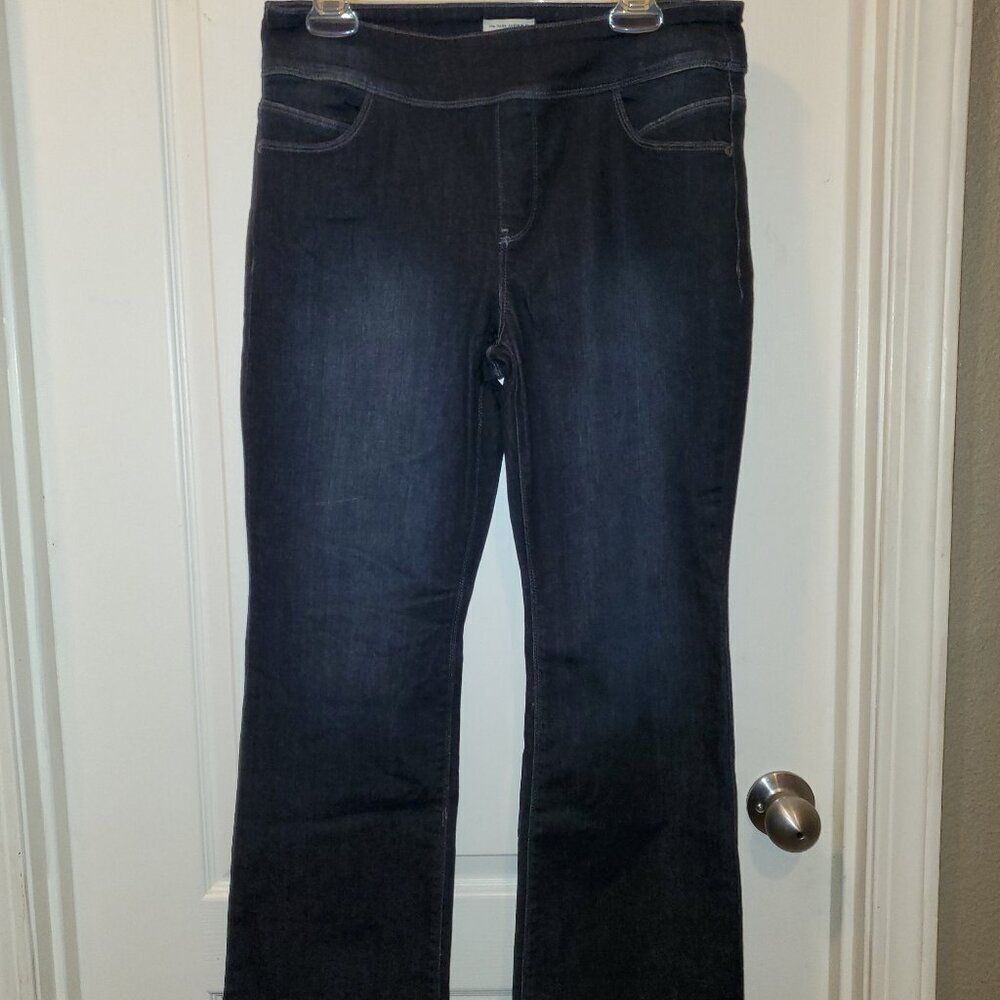 Westbound The Park Avenue Fit Stretchy Dark Wash Blue Jeans 10P - Picture 2 of 8